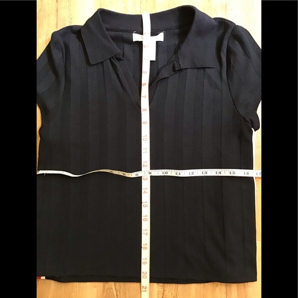 NWOT Black Baby Tee with Racer Stripes - Picture 7 of 9